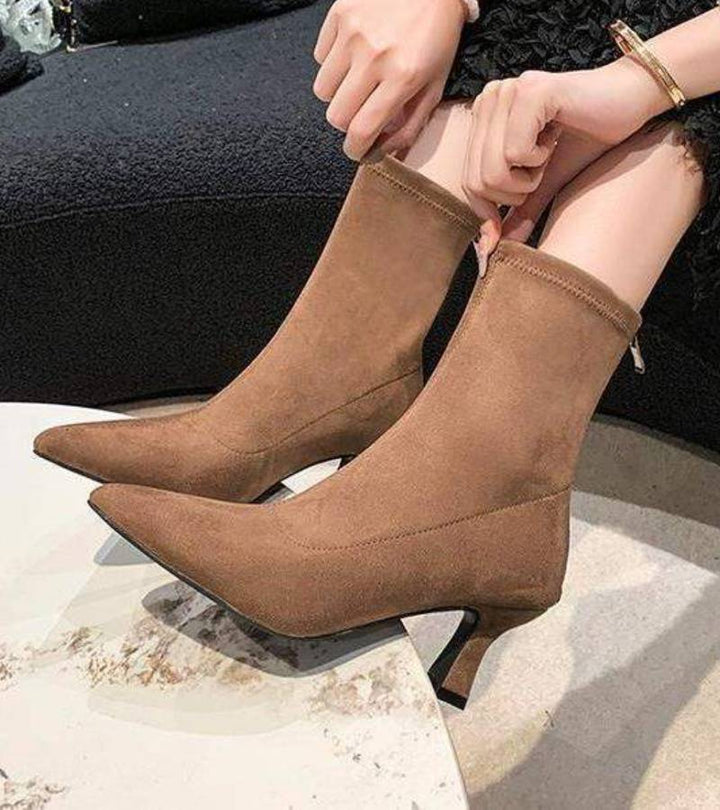 Lielah – Lederstiefelette Mit Reißverschluss