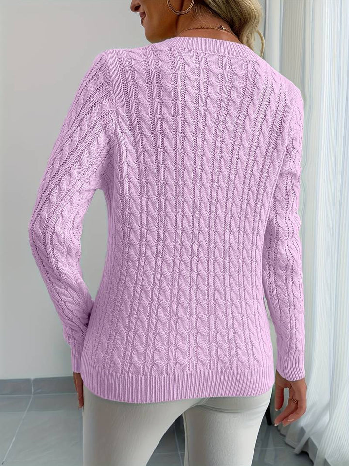 Zivah - Stylischer Gerippter Pullover Mit V-Ausschnitt