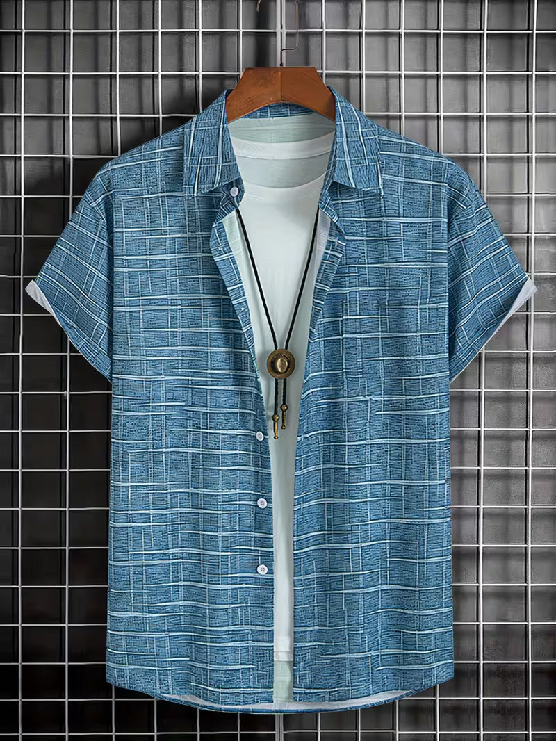 Jerrick - Hemd Mit Geometrischem Vintage-Print