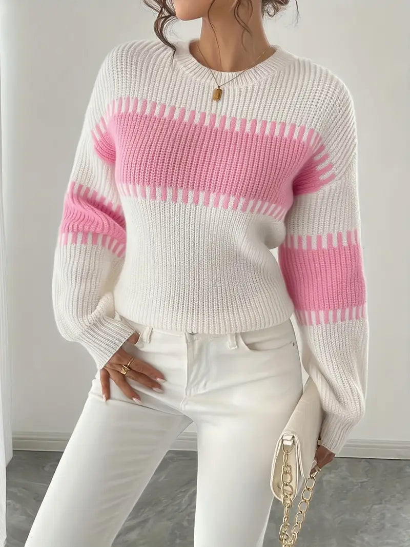Gyneth - Langärmeliger Pullover Mit Rundhalsausschnitt