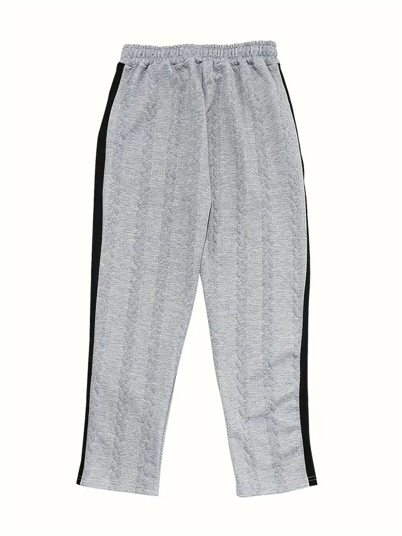 Jonass – Gestrickte Hose Mit Weitem Bein Und Seitlichen Knöpfen