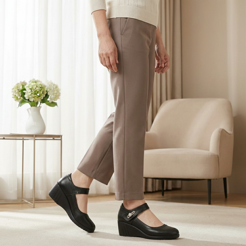 Aikaterina – Schuhe Mit Runder Spitze Und Schnallenriemen