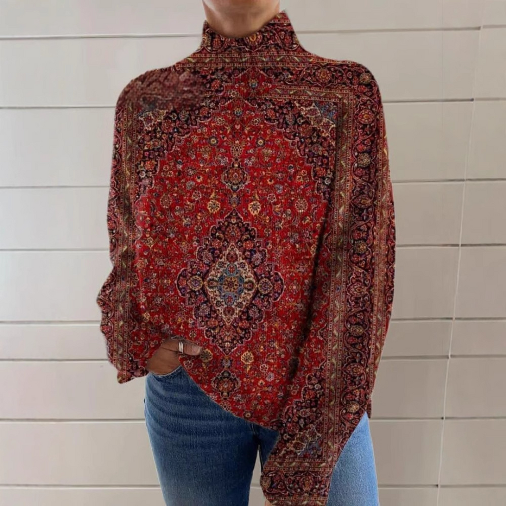 Daria - Drucken Und Rollkragenstrick Pullover