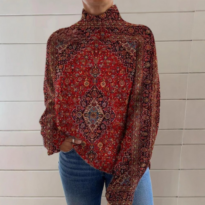 Daria - Drucken Und Rollkragenstrick Pullover