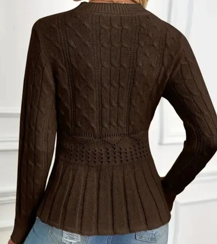 Olena – Strickpullover Mit Schößchen Saum