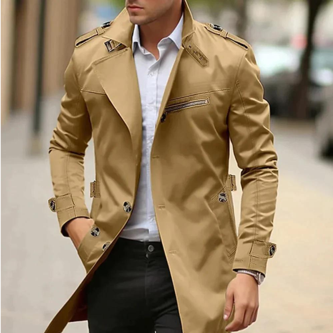 Ludovic - Bequeme Trenchjacke Mit Knöpfen