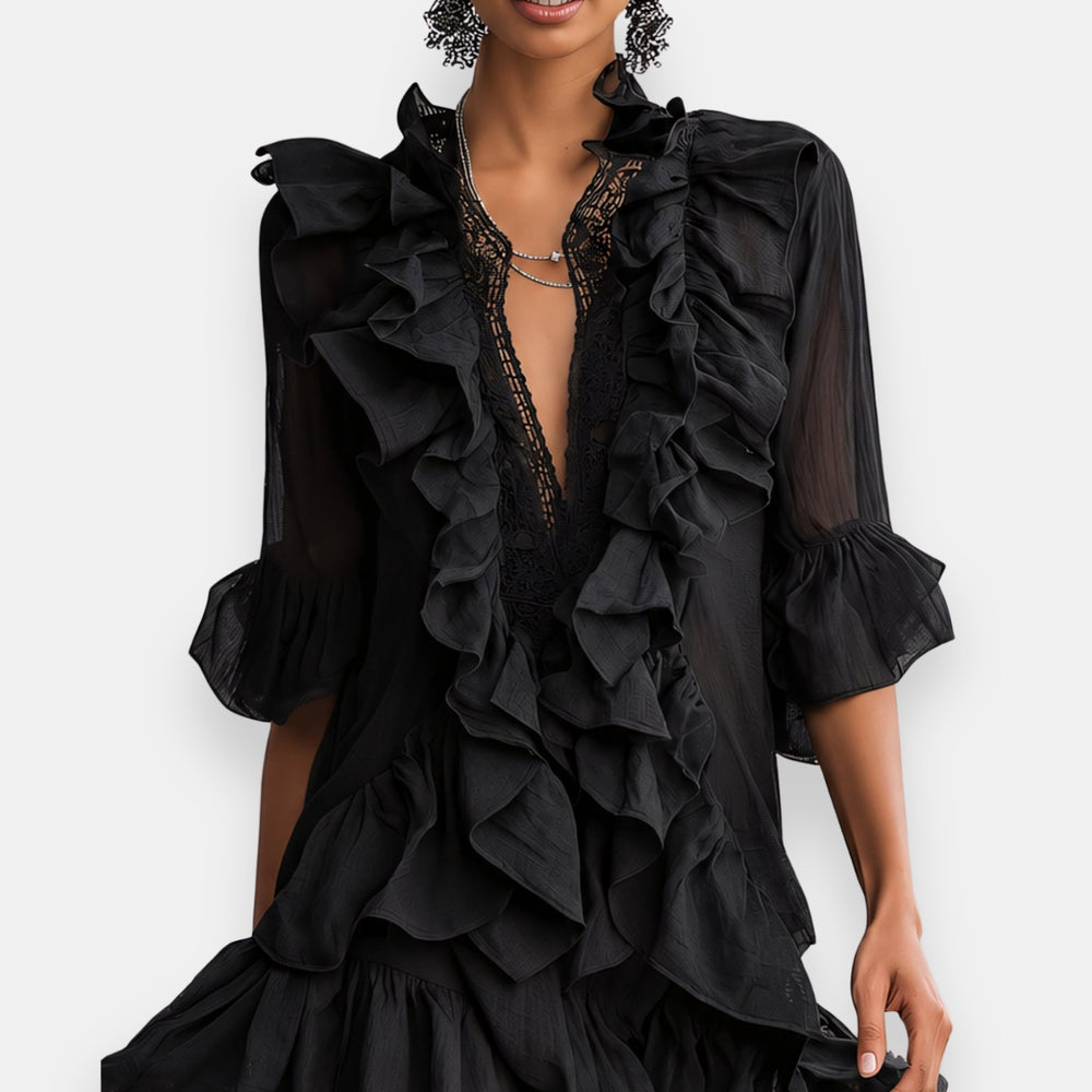 Lussina – Kurzes Rüschenkleid