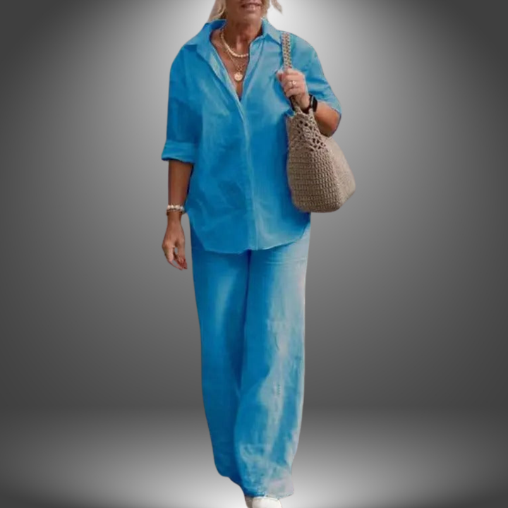 Ismini - Handgefertigtes Baumwollhemd und Hose