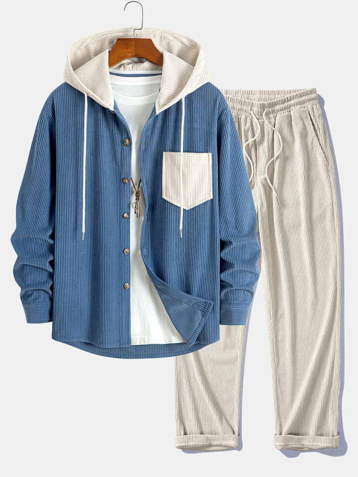Cadmus – Set Aus Kapuzen Hemd Und Hose Aus Cord