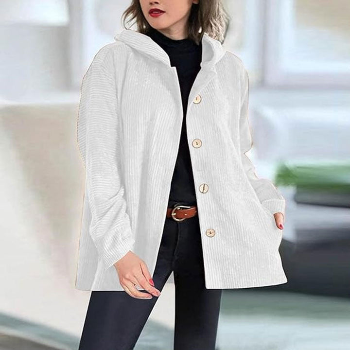 Daleny – Kapuzenjacke Aus Samt Mit Knöpfen