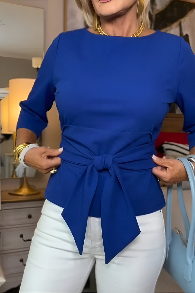 Shaniera – Stilvolles Oberteil Mit Bindegürtel