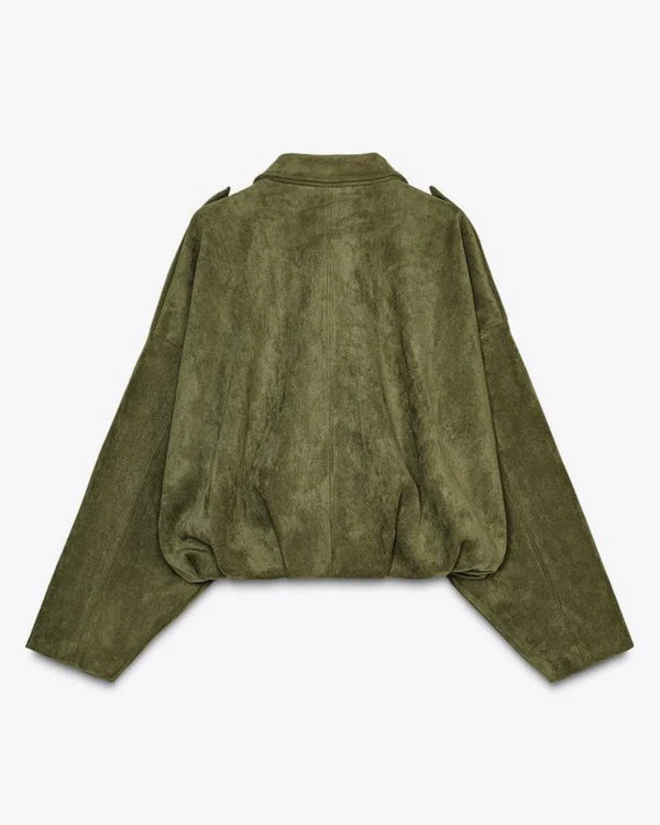 Alena - Bomber Jacke aus Wildleder