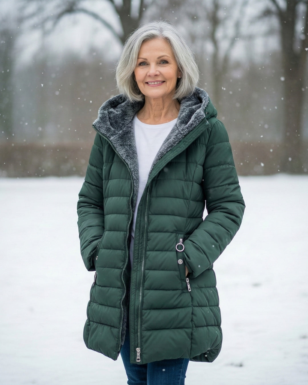Oksiana – Fleece Gefütterter Puffer Mantel