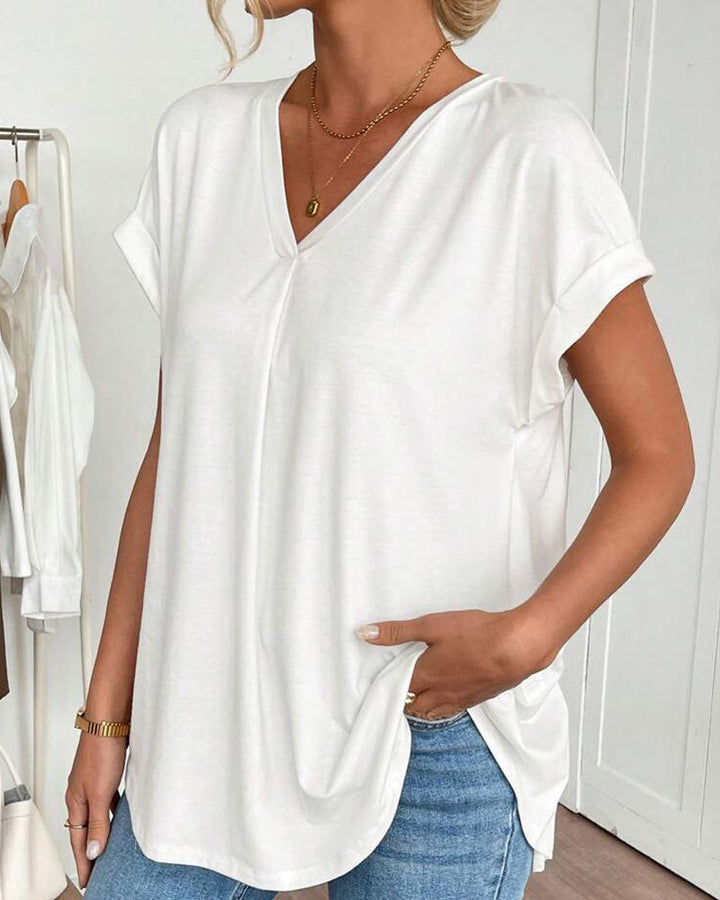 Liyanna – Patchwork T-Hemd Mit Kurzen Ärmeln