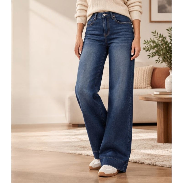 Naryna – Jeans mit Weitem Bein und Hoher Taille