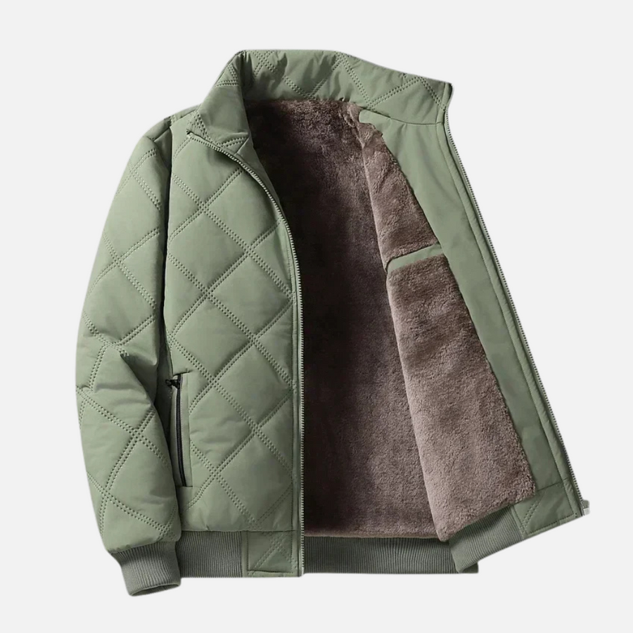 Grisson – Jacke Mit Rautenmuster Und Stehkragen