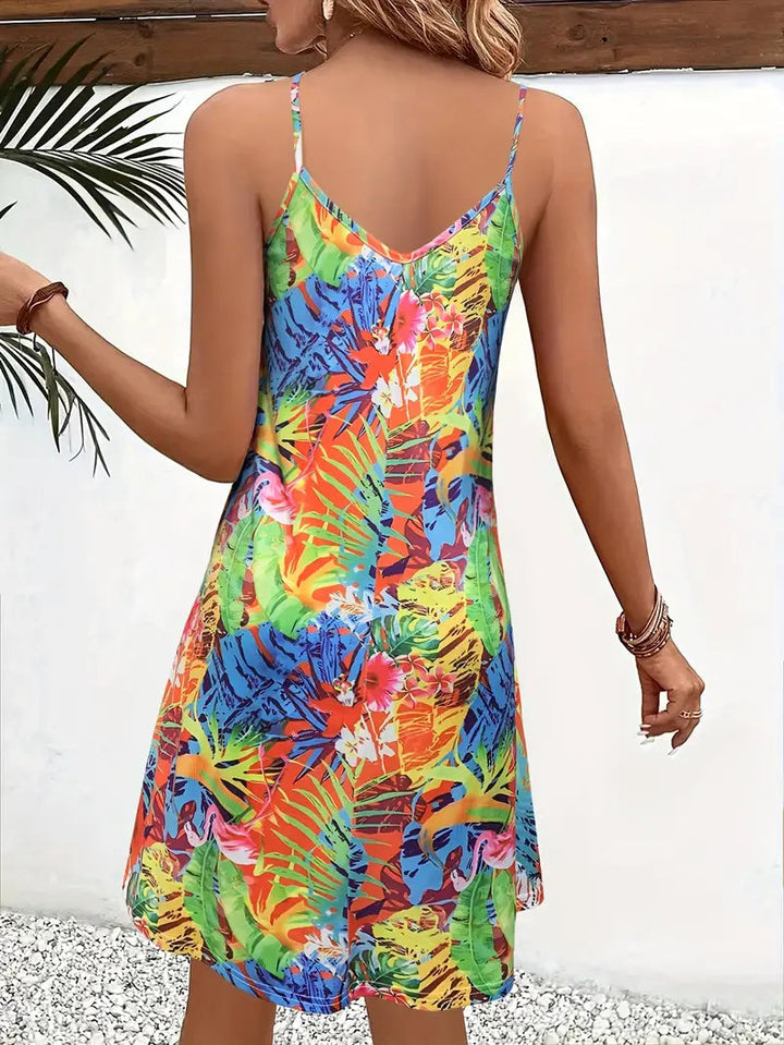 Jasmeen - V Ausschnitt Tanktop Kleid