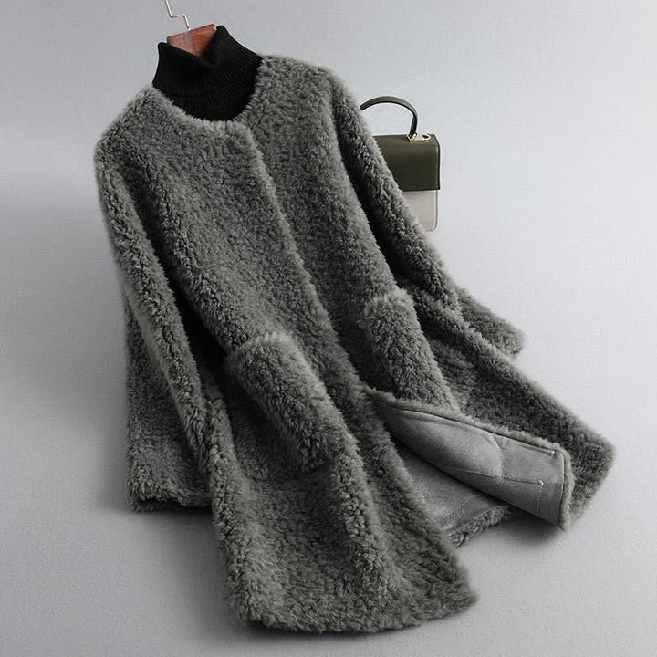 Tahliaa – Teddyfliesel Mantel Mit Taschen