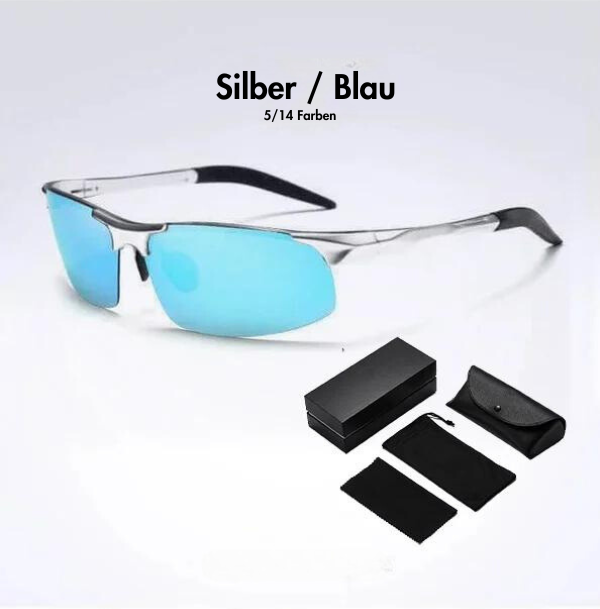 Herren-Sonnenbrille mit blendfreien, polarisierten Gläsern