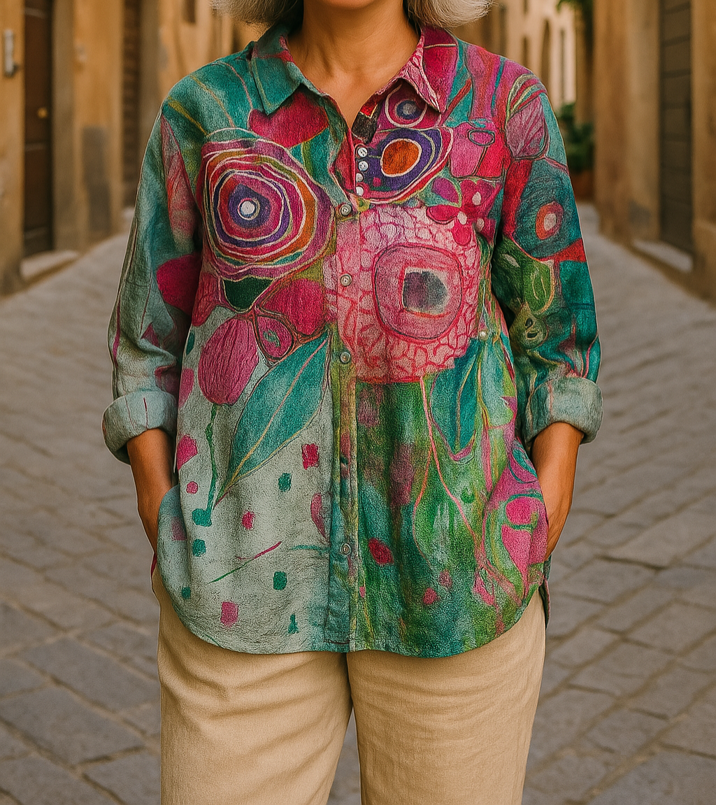 Petra - Lässige Bluse Mit Floralem Muster