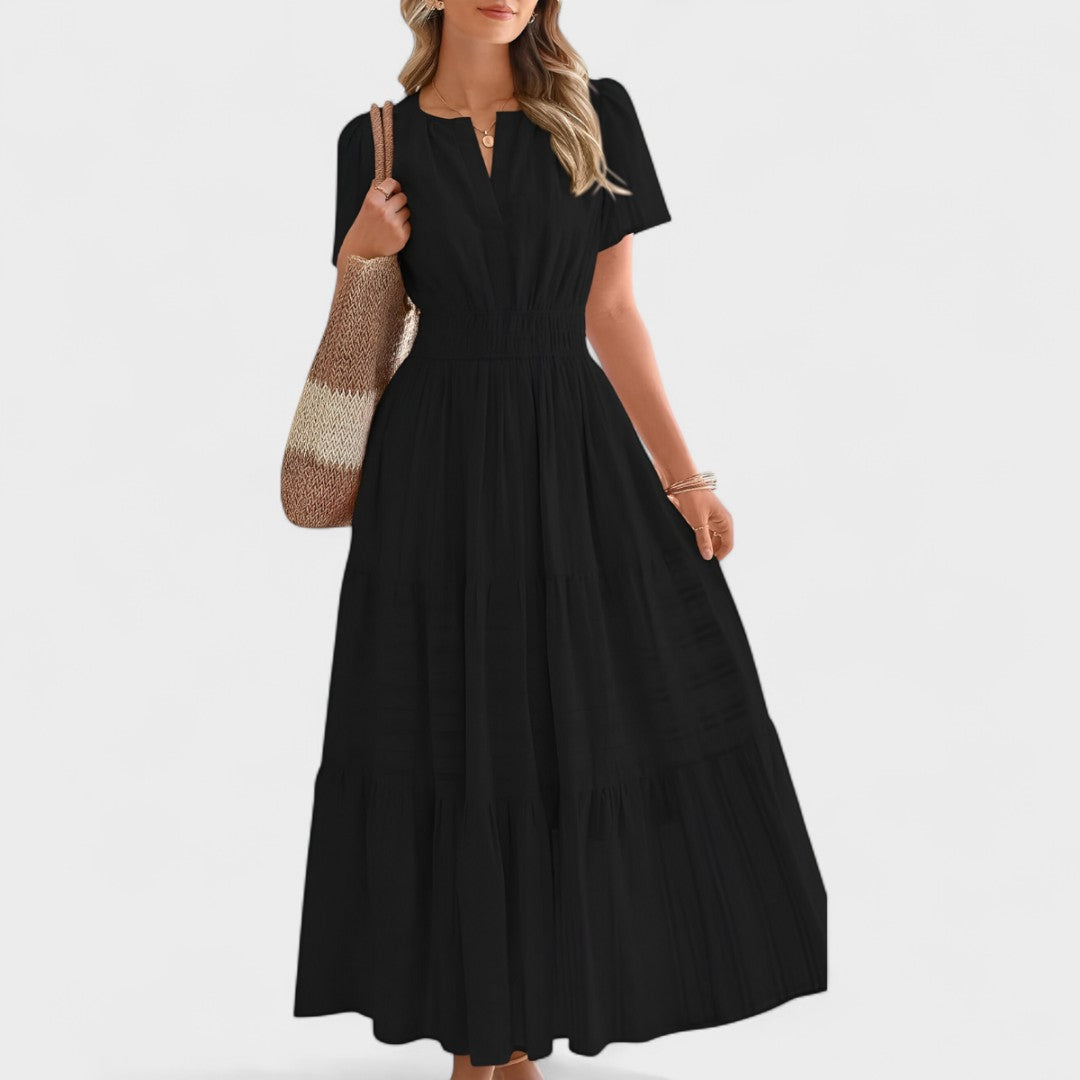 Maura - Sommerliches Maxikleid Mit kurzen Ärmeln