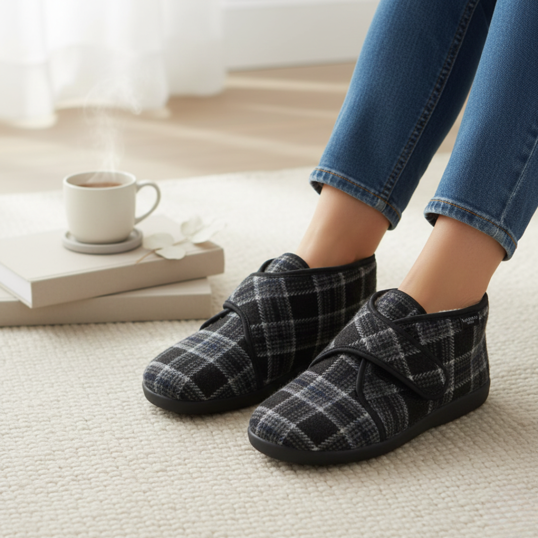 Mirenia – Weiche Karierte Pantoffel Stiefel