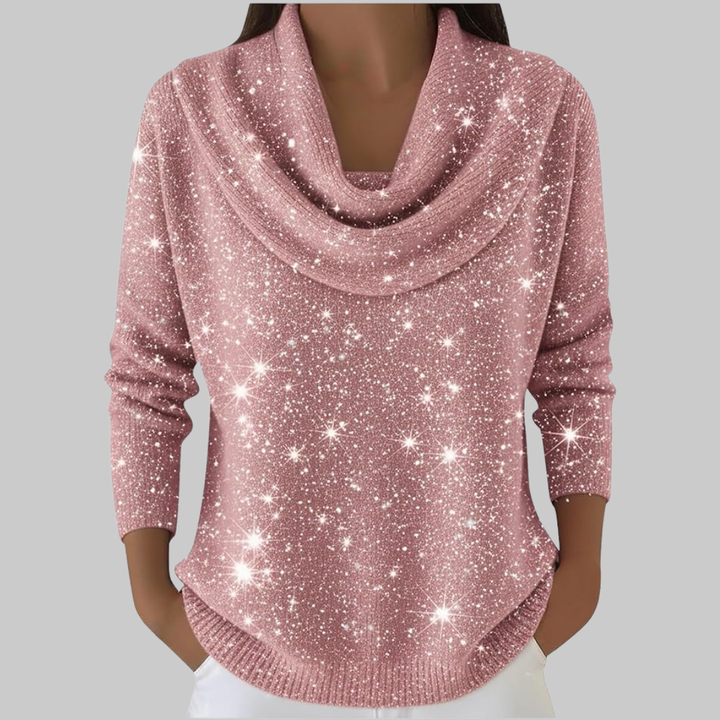 Ayelet - Weicher Rollkragen Pullover Mit Sternen Print