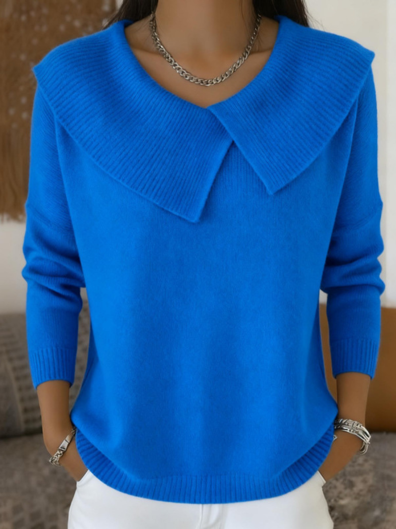 Jitka – Strick Pullover Mit Matrosenkragen