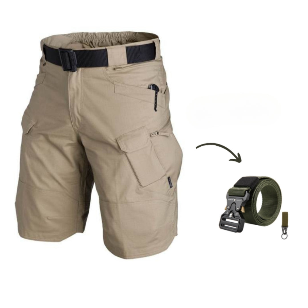 Kazuya - Cargo-Kurze Hosen mit 7 Taschen + Freier Gürtel