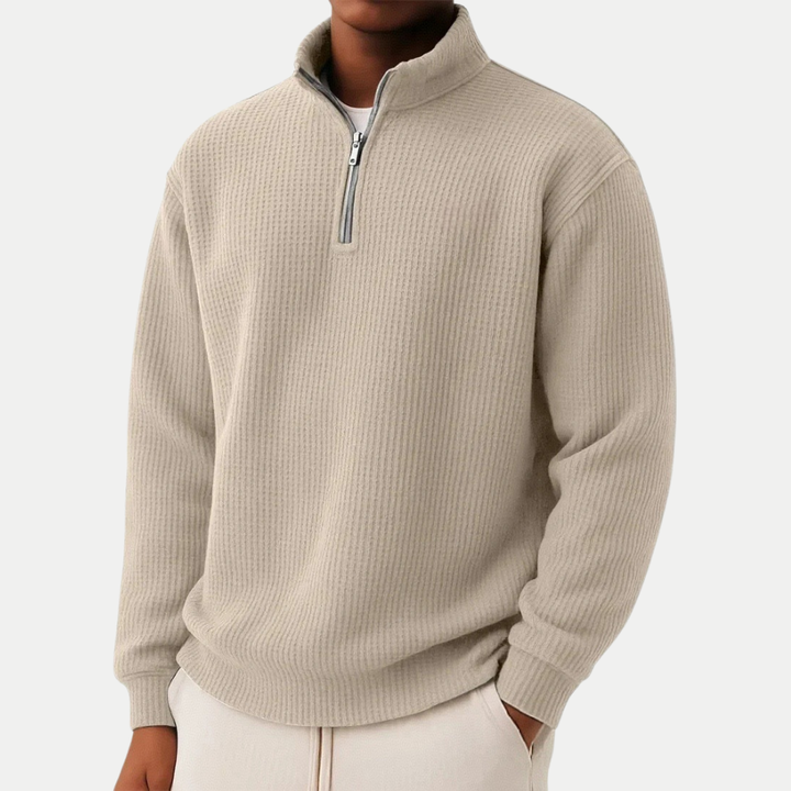 Shachar - Lässiger Sweater mit Reißverschluss