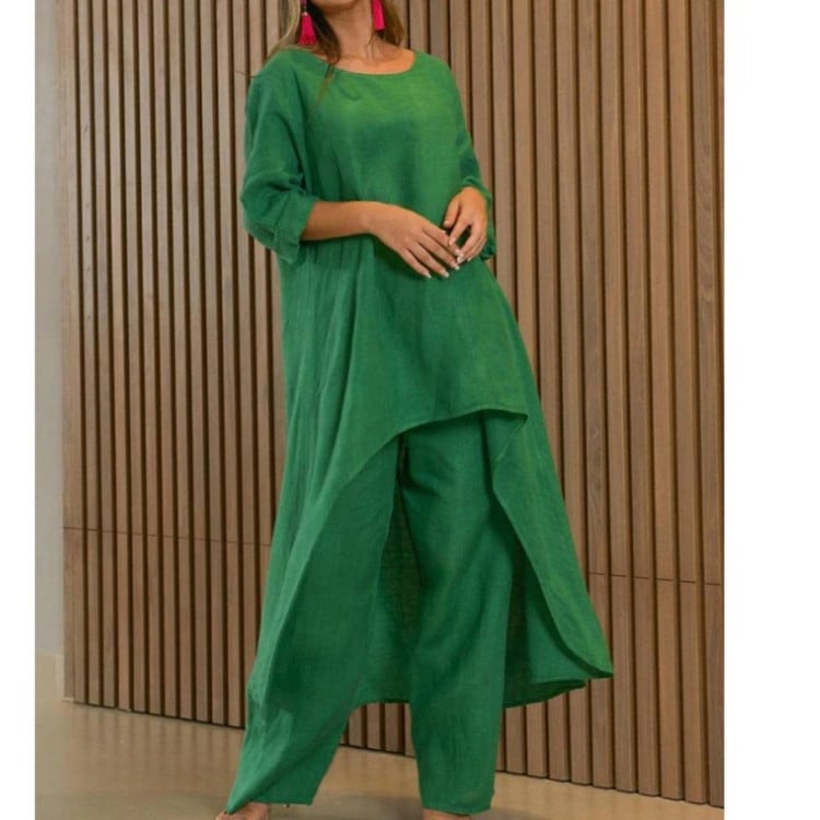 Liselotte - Modisches Freizeitkleid aus Leinen
