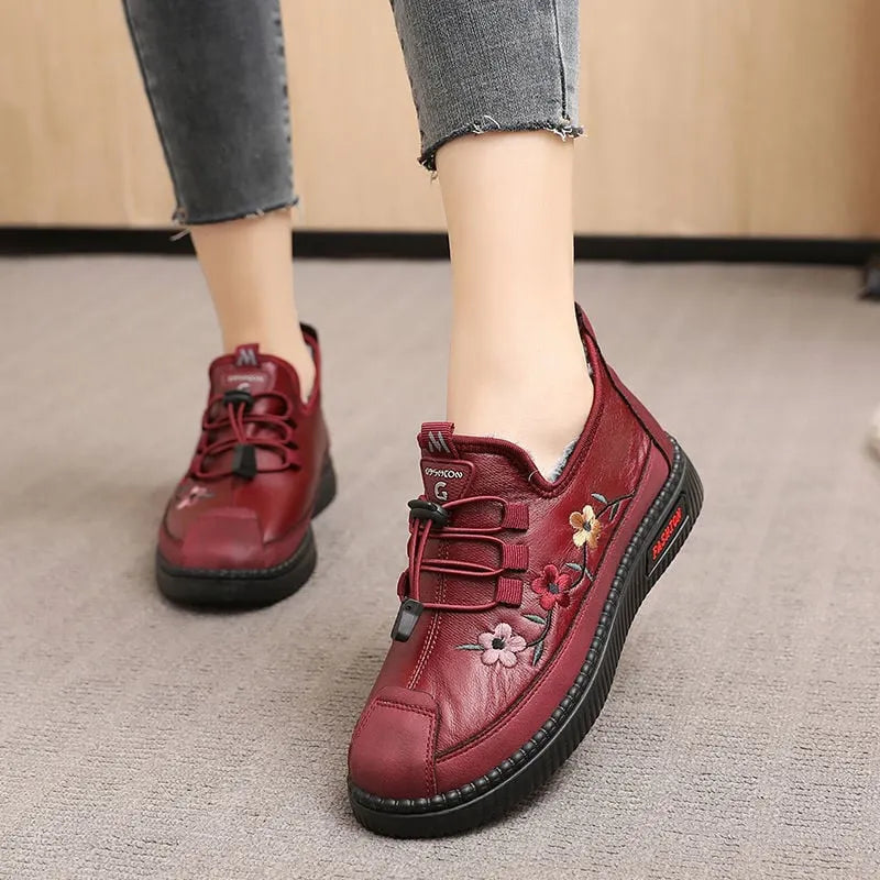 Yolina – Schnürschuhe Aus Leder