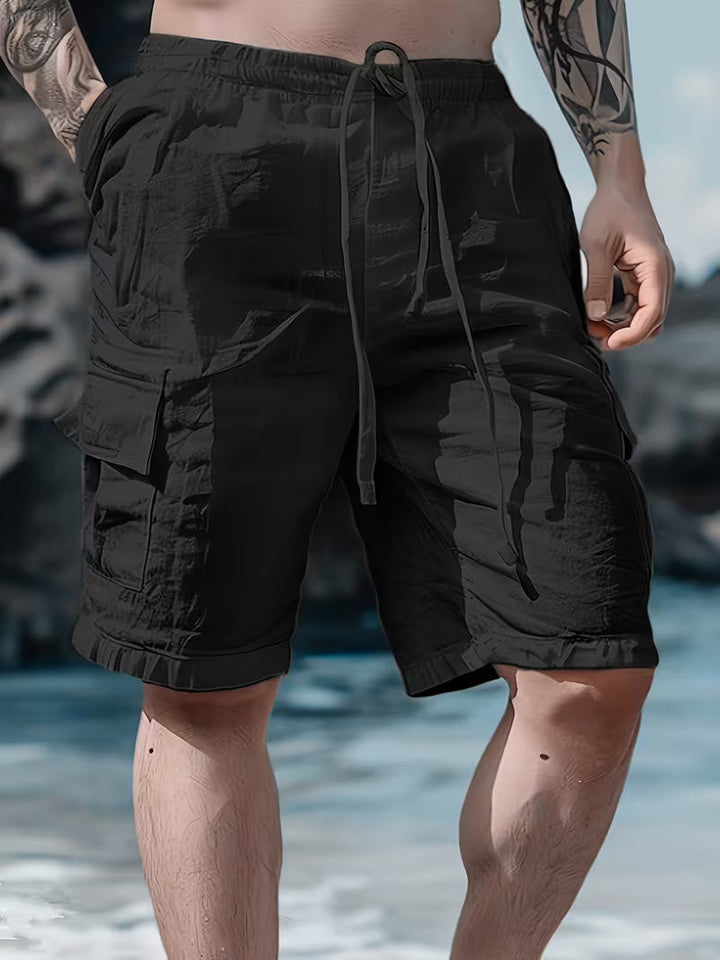 Raekwon – Leinen-Shorts Mit Elastischem Bund Und Kordelzug