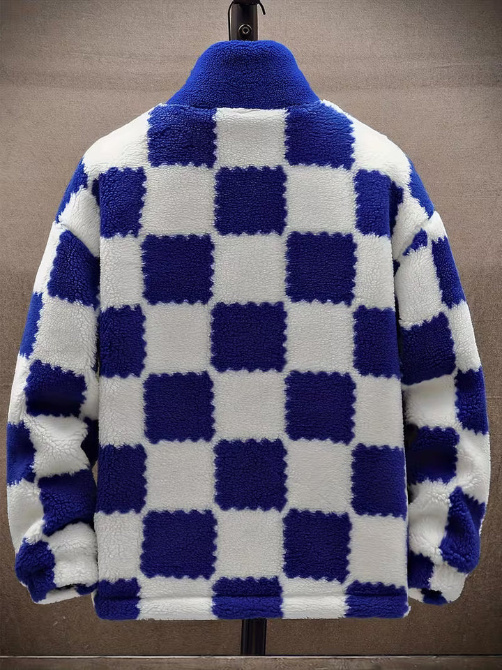 Melany – Karierte Fleecejacke mit Kapuze Und Reißverschluss