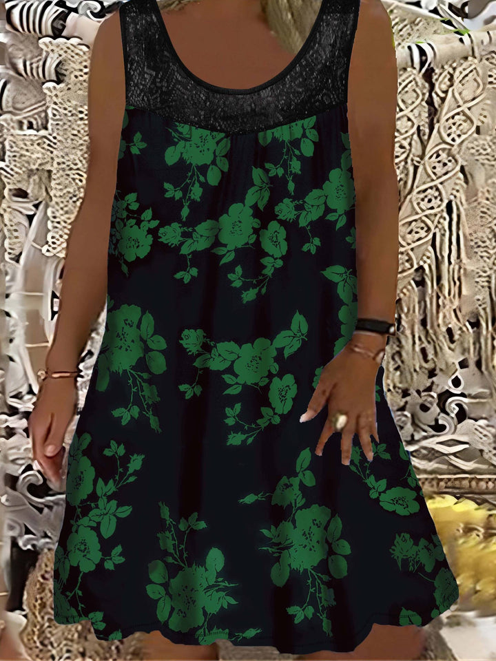 Samudri - Lockeres Armelloses Maxi Kleid Mit Rundhalsausschnitt
