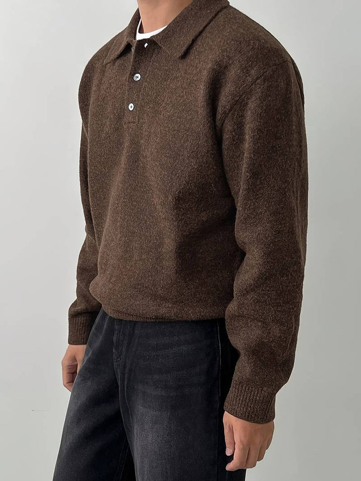 Eliran - Elegantes Langarm Rollkragen Strickoberteil