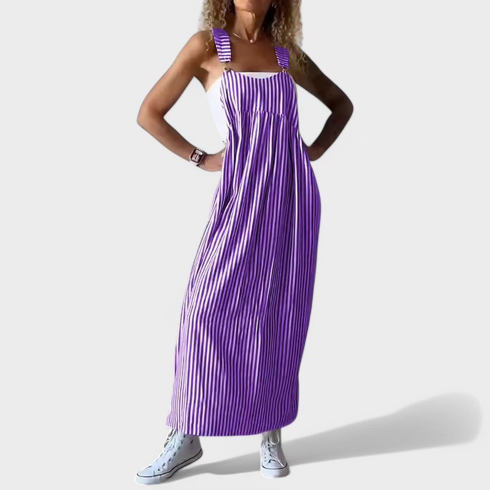 Guzel – Stilvolles Maxikleid Mit Streifenprint