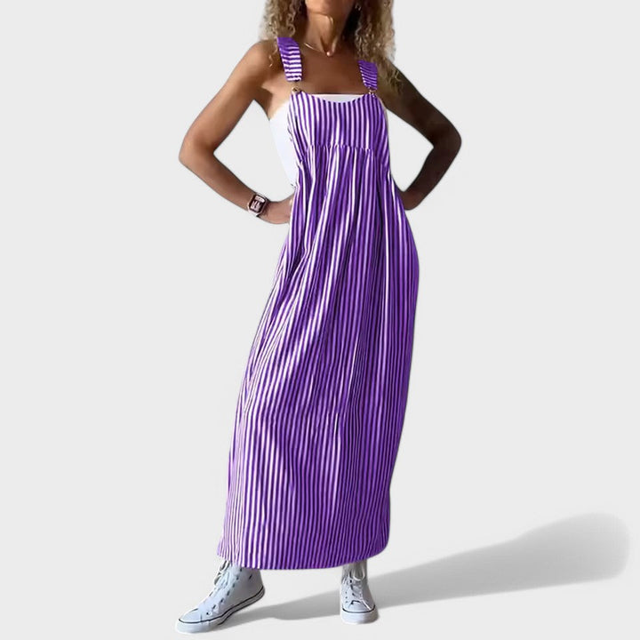 Guzel – Stilvolles Maxikleid Mit Streifenprint