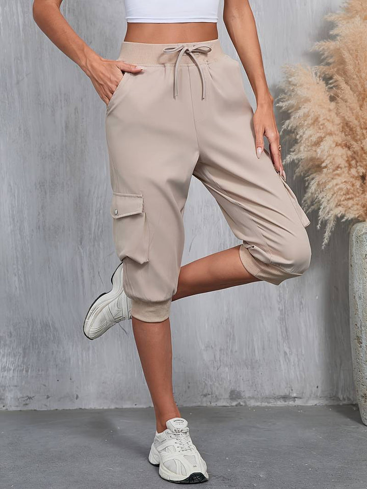 Kirabo - Sommer Cargohose Mit Mehreren Taschen Und Geripptem Gummibund