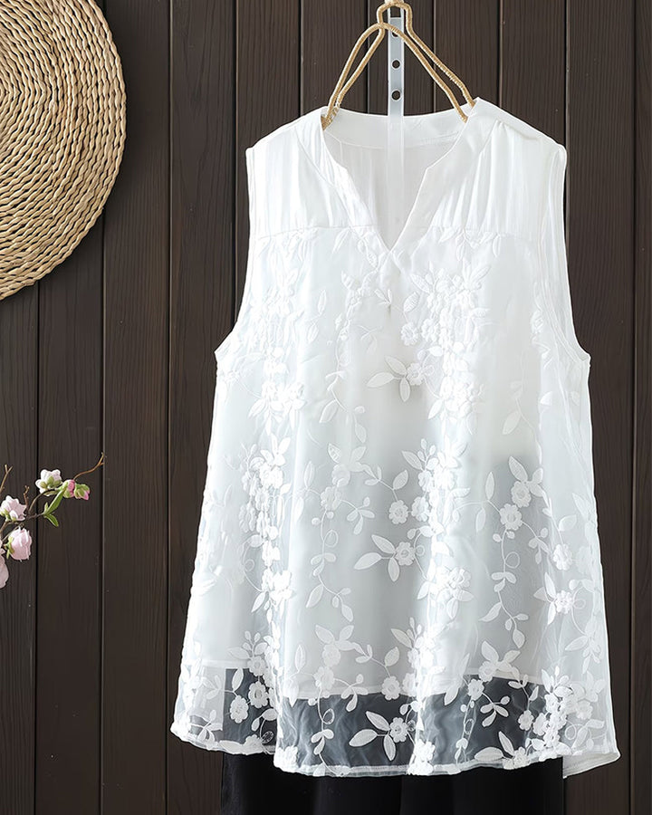 Shilika – Ärmelloses Tanktop mit Blumenmuster