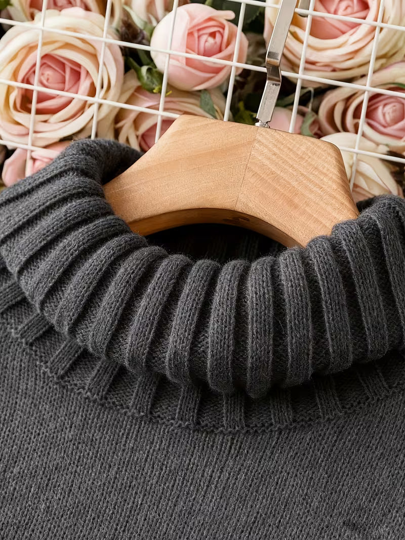Malkina – Bequemes Langarm-Strickkleid