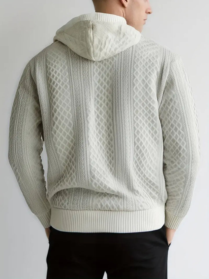 Karah - Langärmeliger Strick Kapuzenpullover