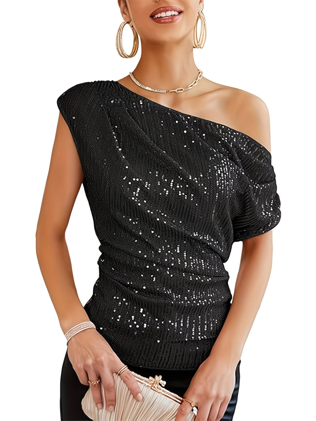 Jhasel - Elegantes Ein-Schulter Top