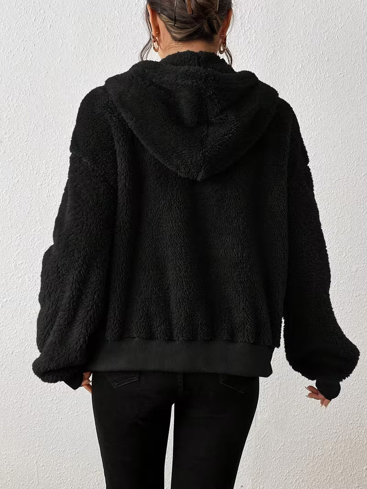 Keriana - Casual Hooded Warm Furry Jacket