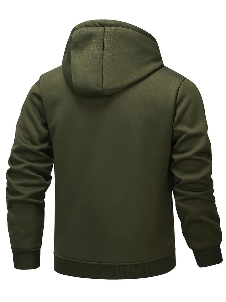 Helge - Lässiger Kapuzenpullover Mit Langen Ärmeln Und Reißverschluss