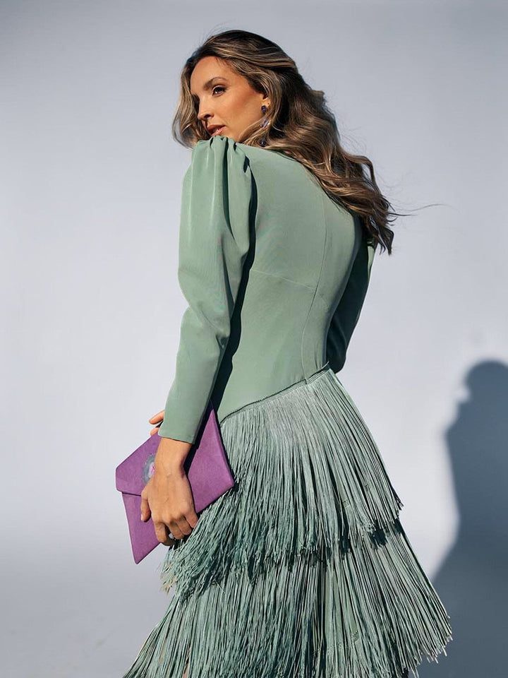 Rylanya – Elegantes Kleid Mit Fransen