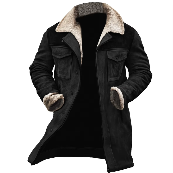 Braden – Wildlederjacke Mit Sherpa Kragen