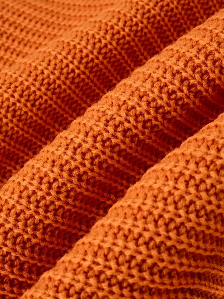 Agnetha – Strick Pullover Mit Großen Knöpfen