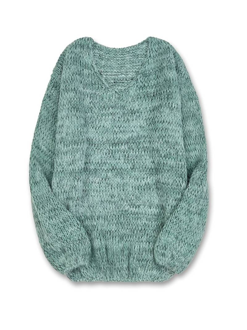 Lital - Eleganter Weicher Pullover Mit V-Ausschnitt