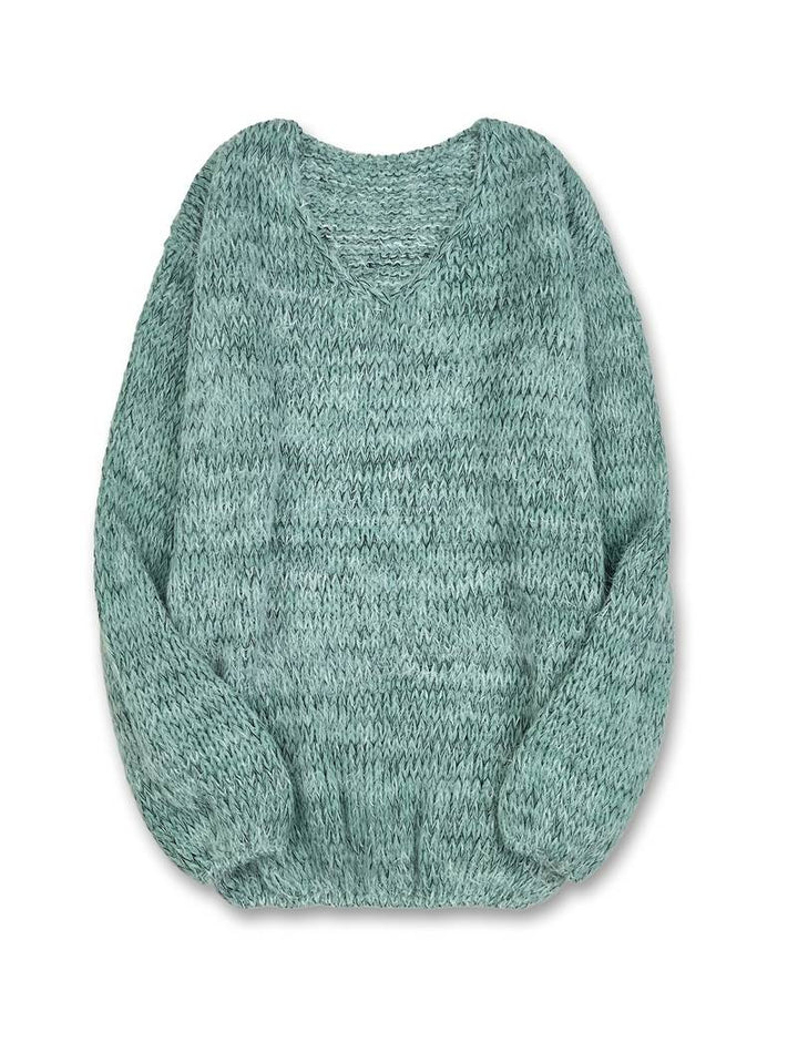 Lital - Eleganter Weicher Pullover Mit V-Ausschnitt
